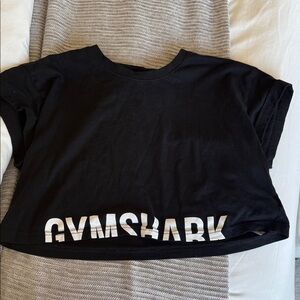 Gymshark Black Tee with White Logo